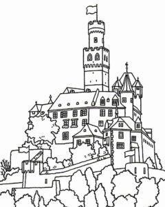 Desenho de Castelo Desenho Colorir Imprimir 25