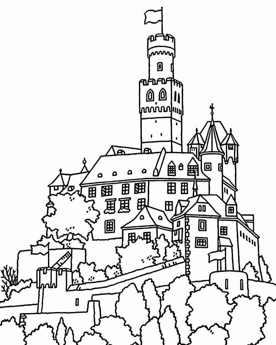 Desenho de Castelo Desenho Colorir Imprimir 25