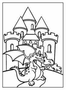 Desenho de Castelo Desenho Colorir Imprimir 27