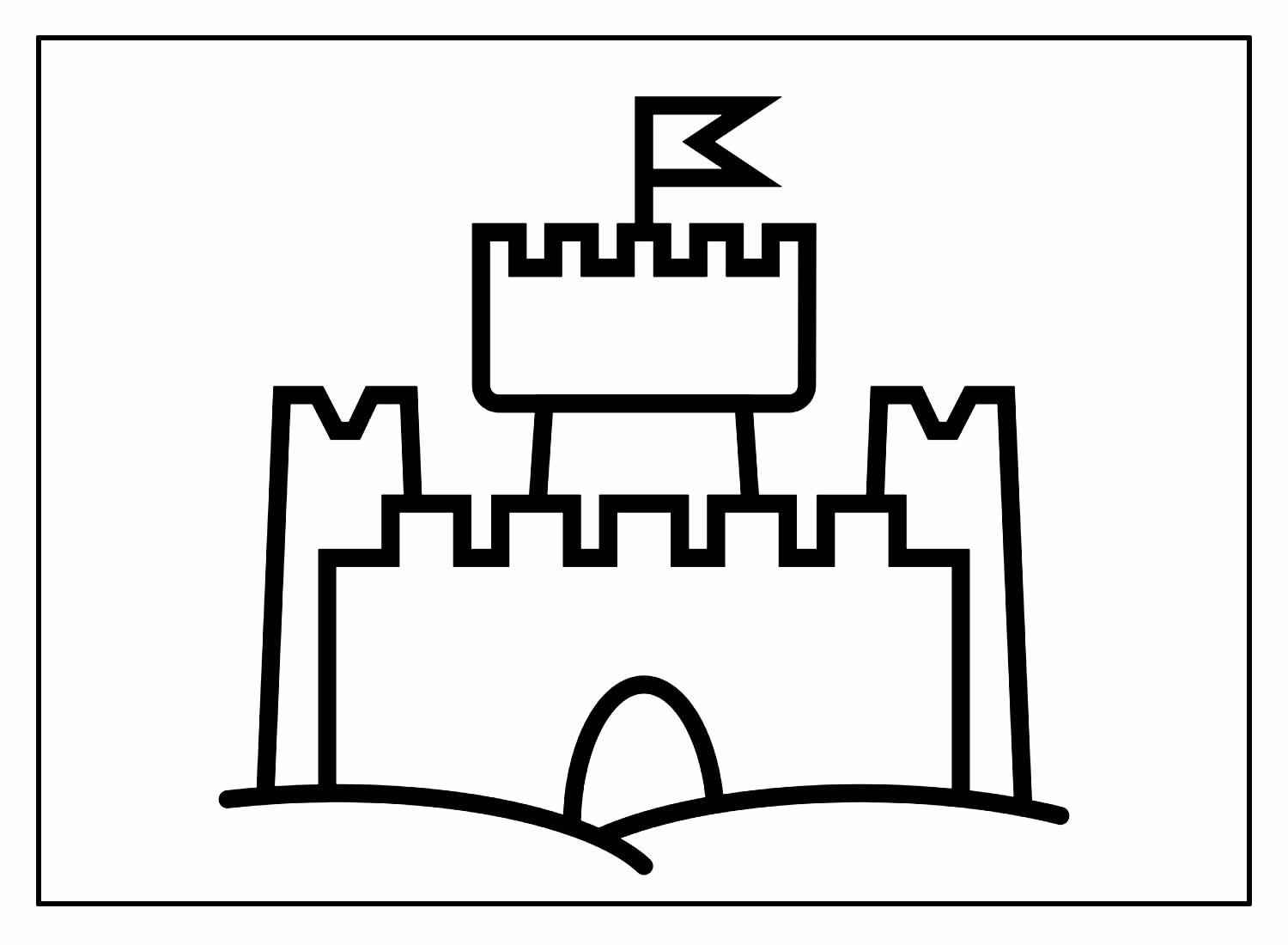 Desenho de Castelo Desenho Colorir Imprimir 28