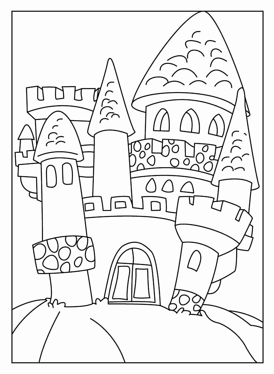 Desenho de Castelo Desenho Colorir Imprimir 29