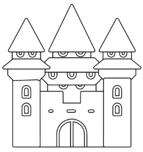 Desenho de Castelo Desenho Colorir Imprimir 31