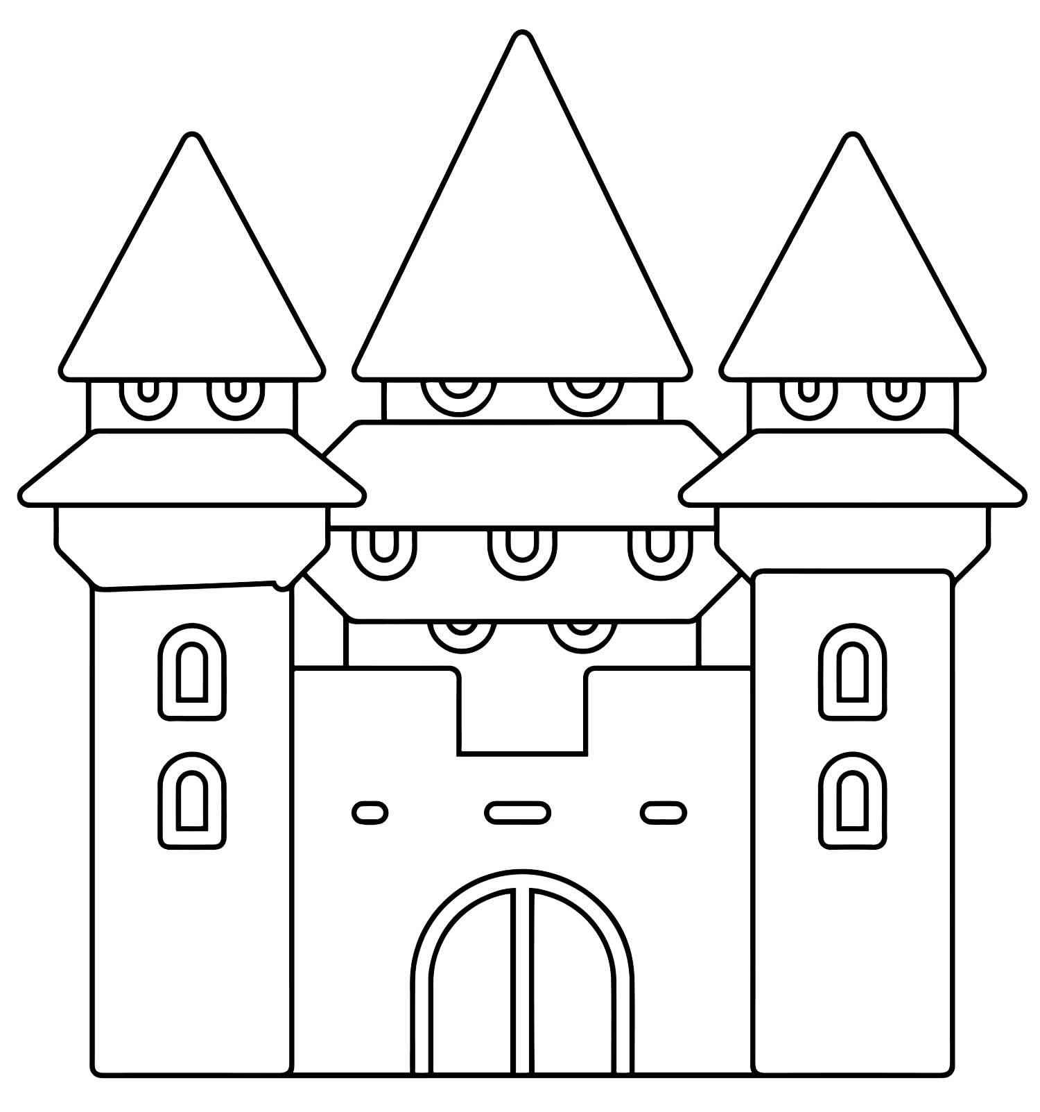 Desenho de Castelo Desenho Colorir Imprimir 31