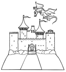 Desenho de Castelo Desenho Colorir Imprimir 32
