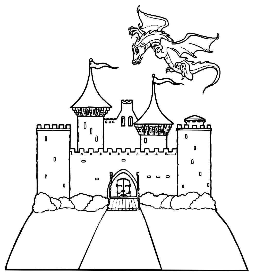 Desenho de Castelo Desenho Colorir Imprimir 32