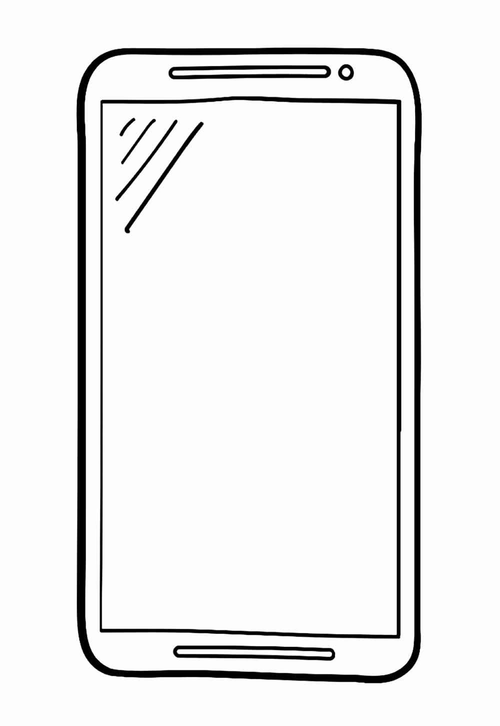 Desenho de Celular Desenho Colorir Imprimir 12