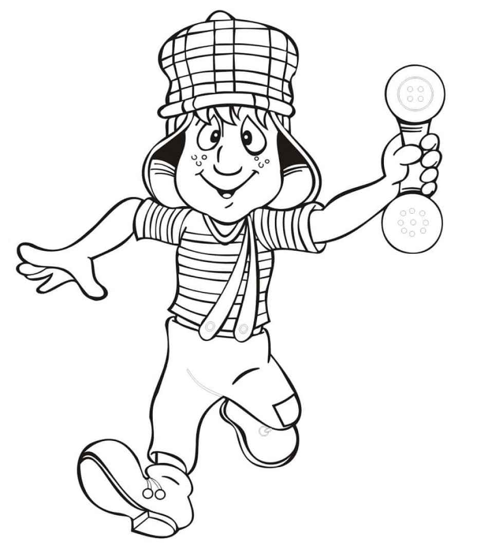 Desenho de Chaves Desenho Colorir Imprimir 10