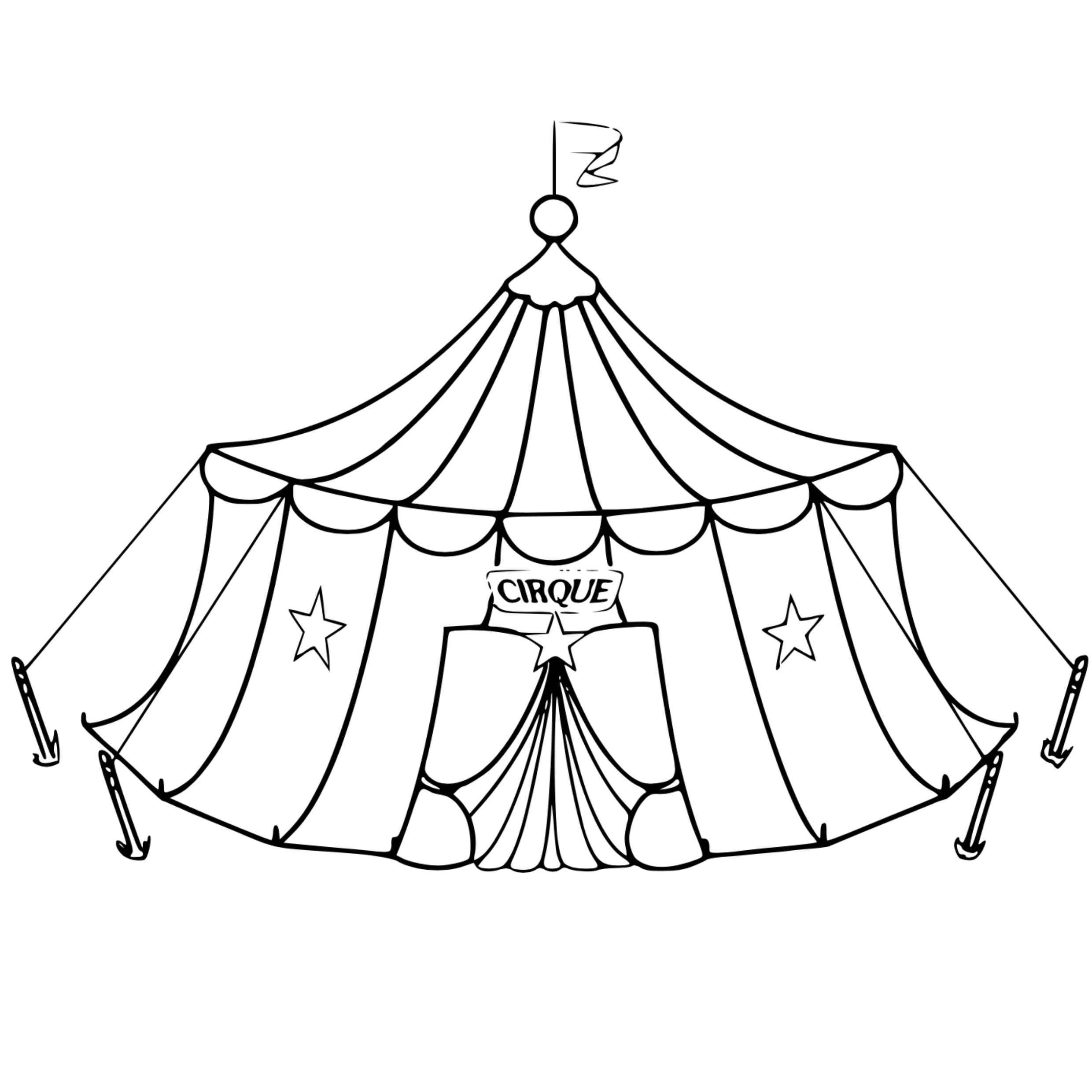 Desenho de Circo Desenho Colorir Imprimir 01