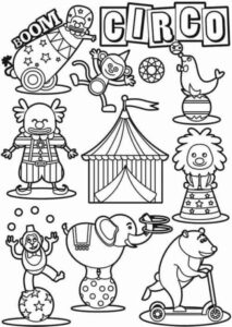 Desenho de Circo Desenho Colorir Imprimir 03