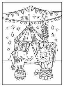 Desenho de Circo Desenho Colorir Imprimir 34