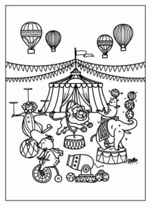 Desenho de Circo Desenho Colorir Imprimir 36