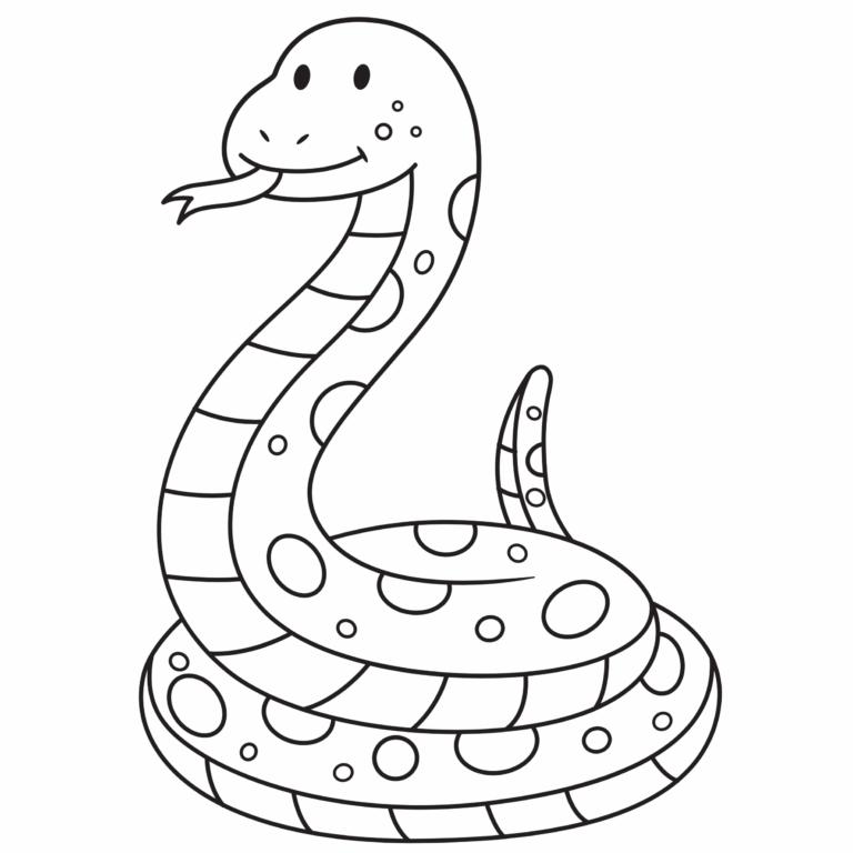 Desenhos de Cobras para Imprimir e Colorir