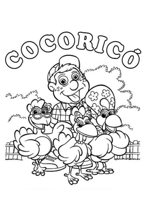 Desenho de Cocorico Desenho Colorir Imprimir 01
