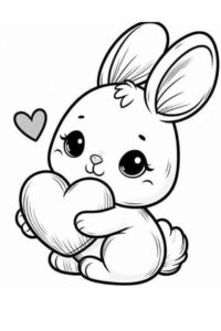 Desenho de Coelhos Desenho Colorir Imprimir 02