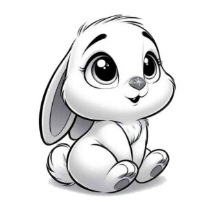 Desenho de Coelhos Desenho Colorir Imprimir 03