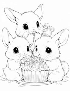 Desenho de Coelhos Desenho Colorir Imprimir 09