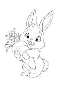 Desenho de Coelhos Desenho Colorir Imprimir 12