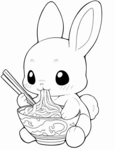 Desenho de Coelhos Desenho Colorir Imprimir 14