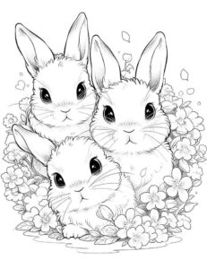 Desenho de Coelhos Desenho Colorir Imprimir 15