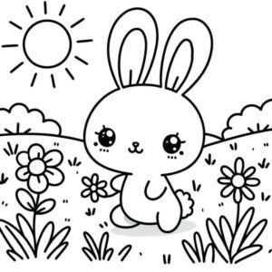 Desenho de Coelhos Desenho Colorir Imprimir 21