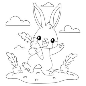 Desenho de Coelhos Desenho Colorir Imprimir 22