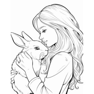 Desenho de Coelhos Desenho Colorir Imprimir 24