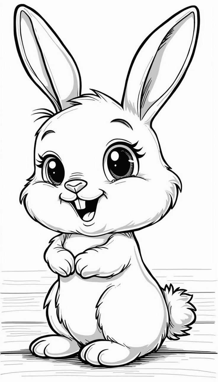 Desenho de Coelhos Desenho Colorir Imprimir 27