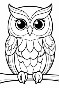 Desenho de Corujas Desenho Colorir Imprimir 08