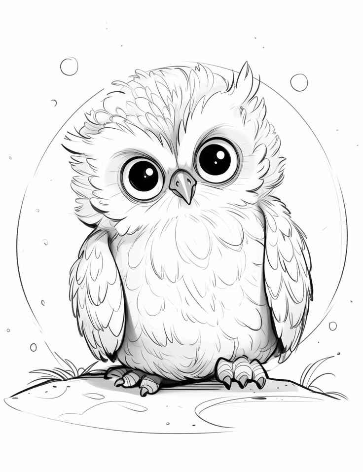 Desenho de Corujas Desenho Colorir Imprimir 13