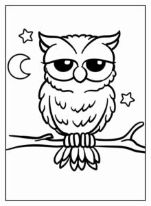Desenho de Corujas Desenho Colorir Imprimir 27