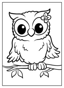 Desenho de Corujas Desenho Colorir Imprimir 31