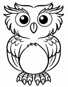 Desenho de Corujas Desenho Colorir Imprimir 34