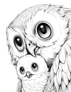 Desenho de Corujas Desenho Colorir Imprimir 43