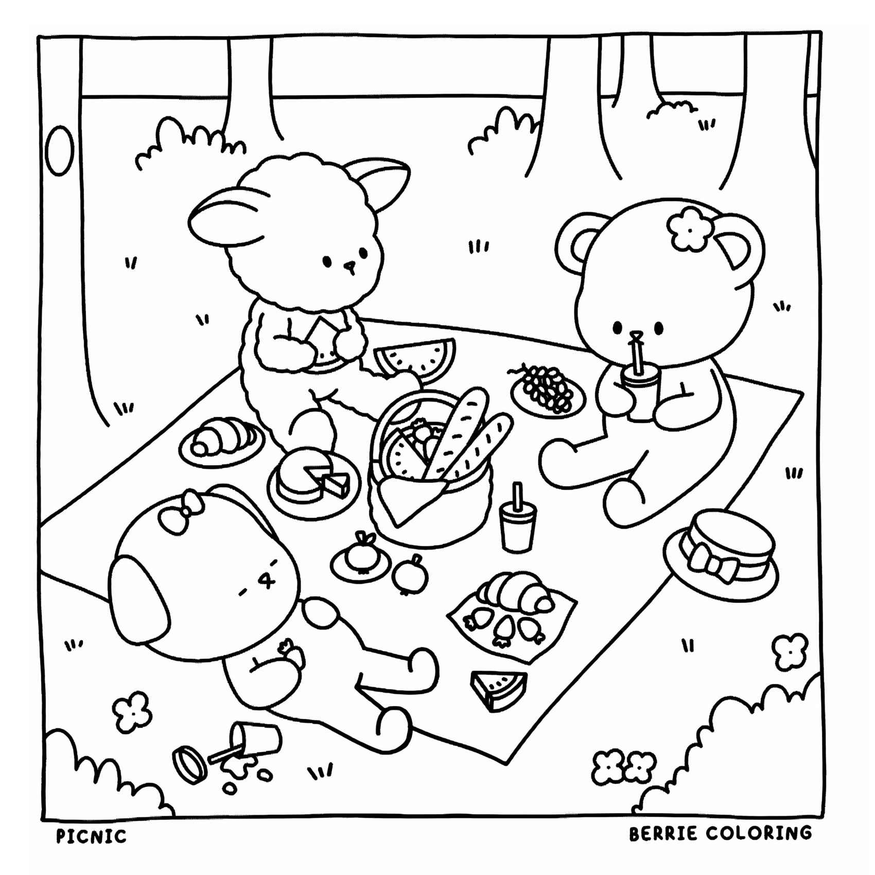 Desenho de Cozy Friends Desenho Colorir Imprimir 002