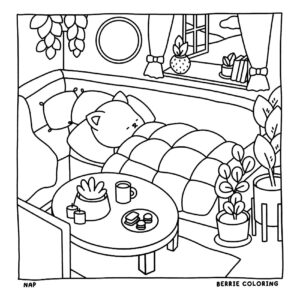 Desenho de Cozy Friends Desenho Colorir Imprimir 007