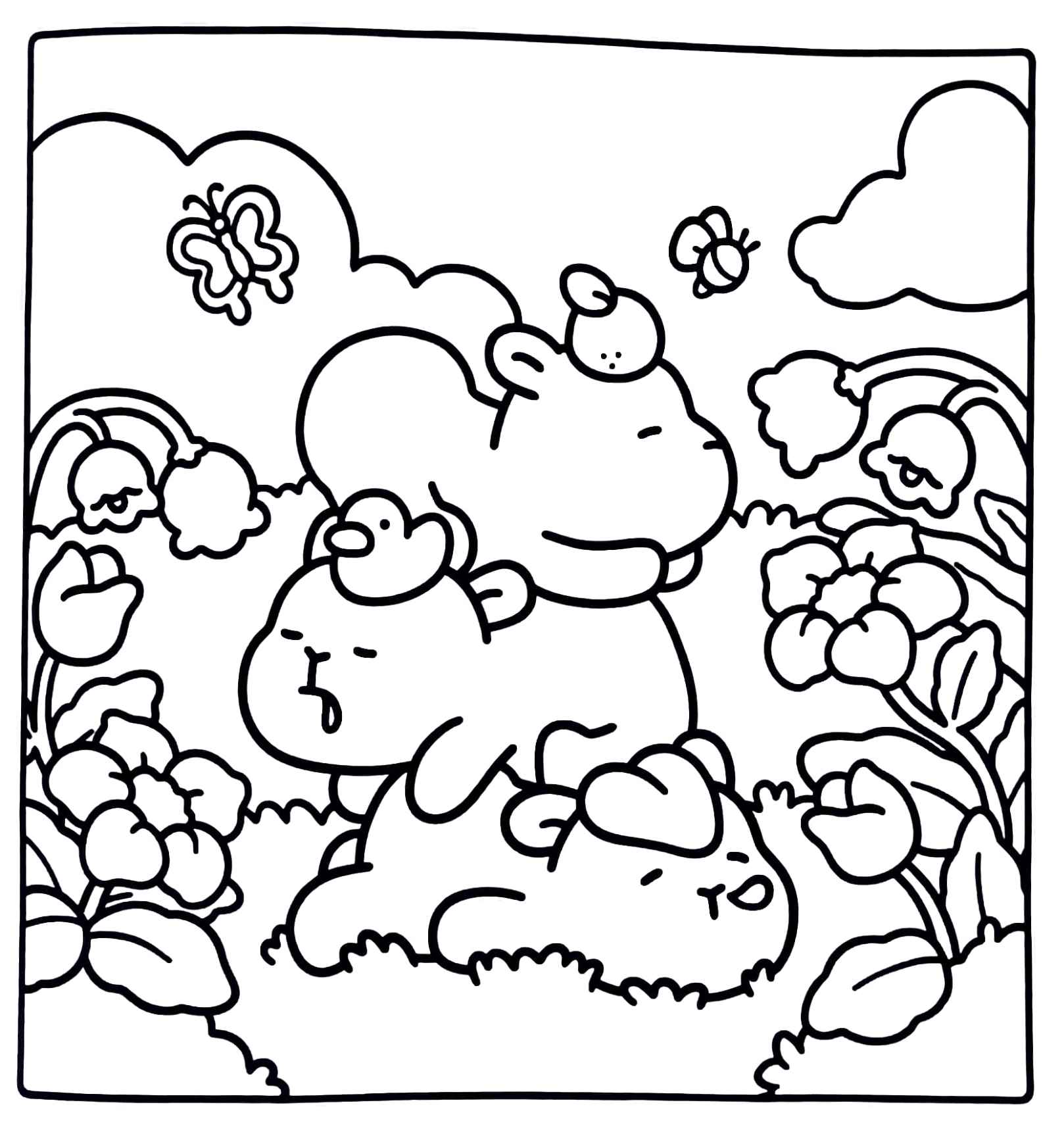 Desenho de Cozy Friends Desenho Colorir Imprimir 022