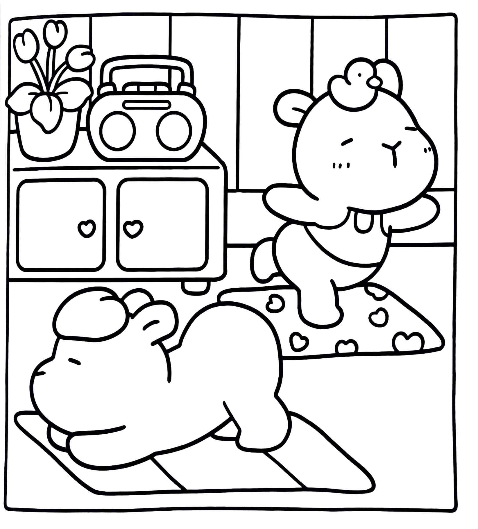 Desenho de Cozy Friends Desenho Colorir Imprimir 024