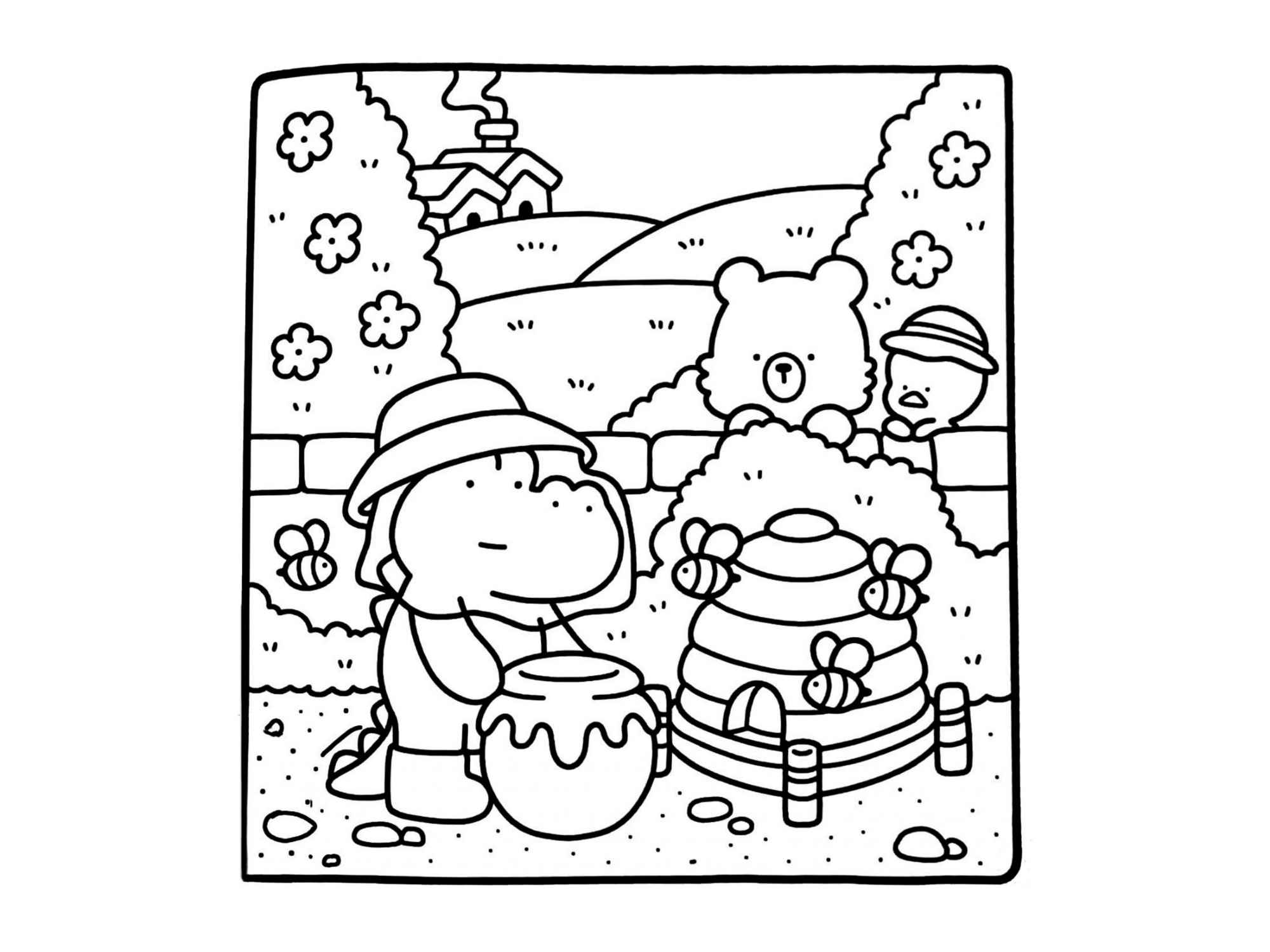 Desenho de Cozy Friends Desenho Colorir Imprimir 056
