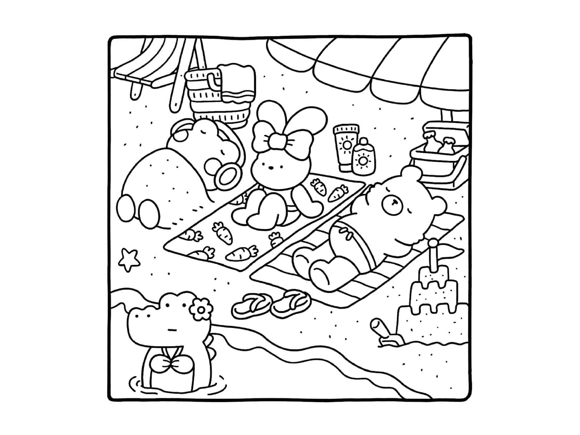 Desenho de Cozy Friends Desenho Colorir Imprimir 068