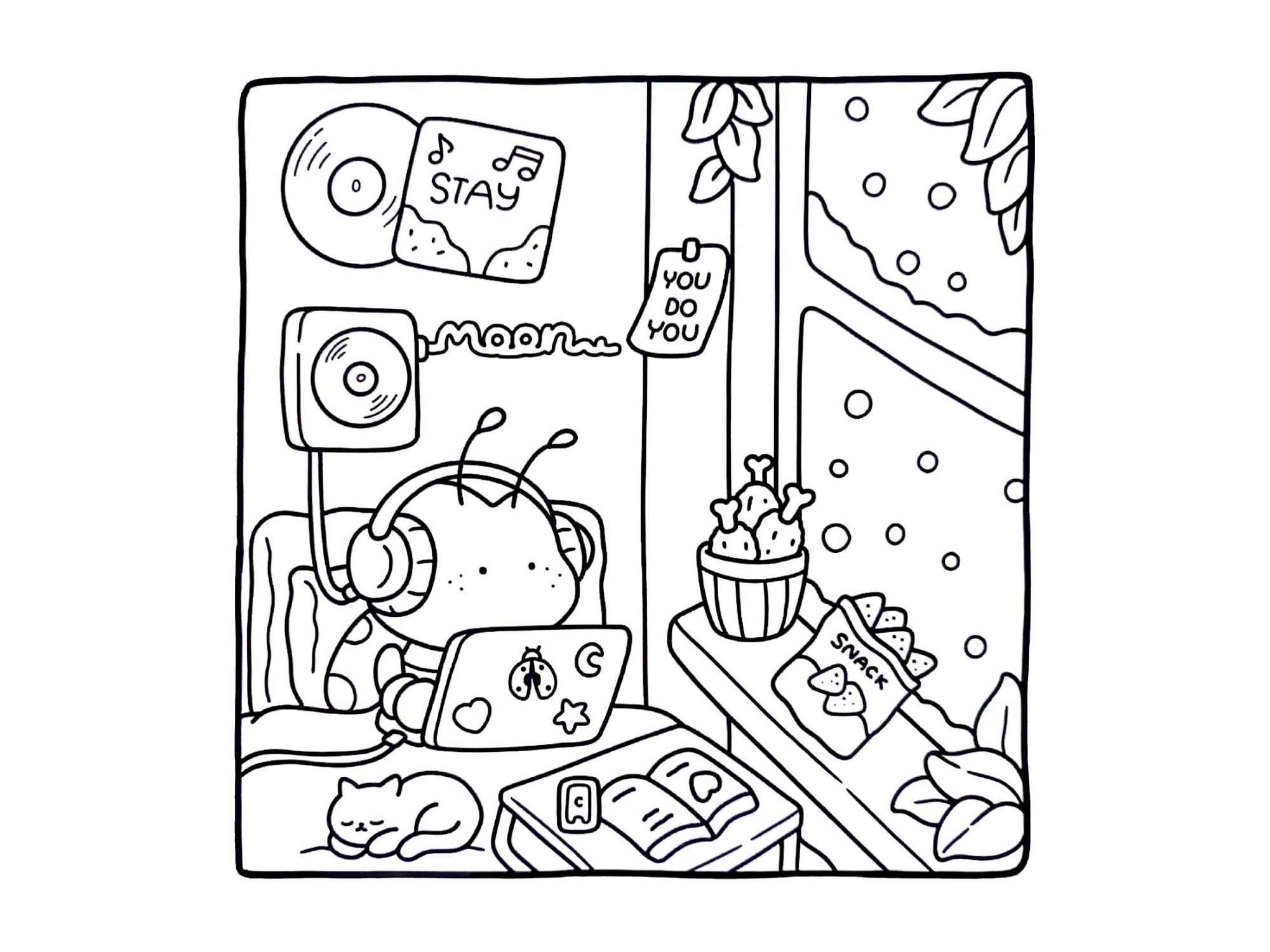 Desenho de Cozy Friends Desenho Colorir Imprimir 074