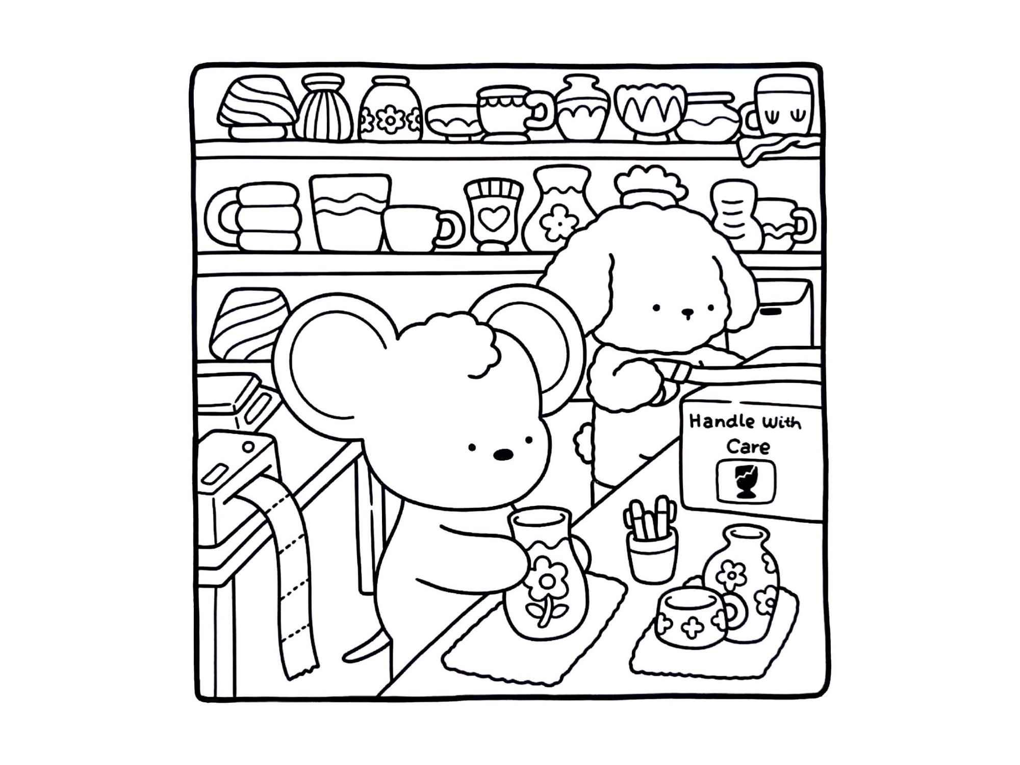 Desenho de Cozy Friends Desenho Colorir Imprimir 076