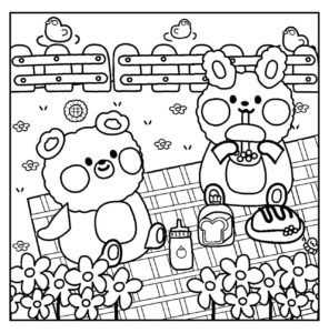 Desenho de Cozy Friends Desenho Colorir Imprimir 084