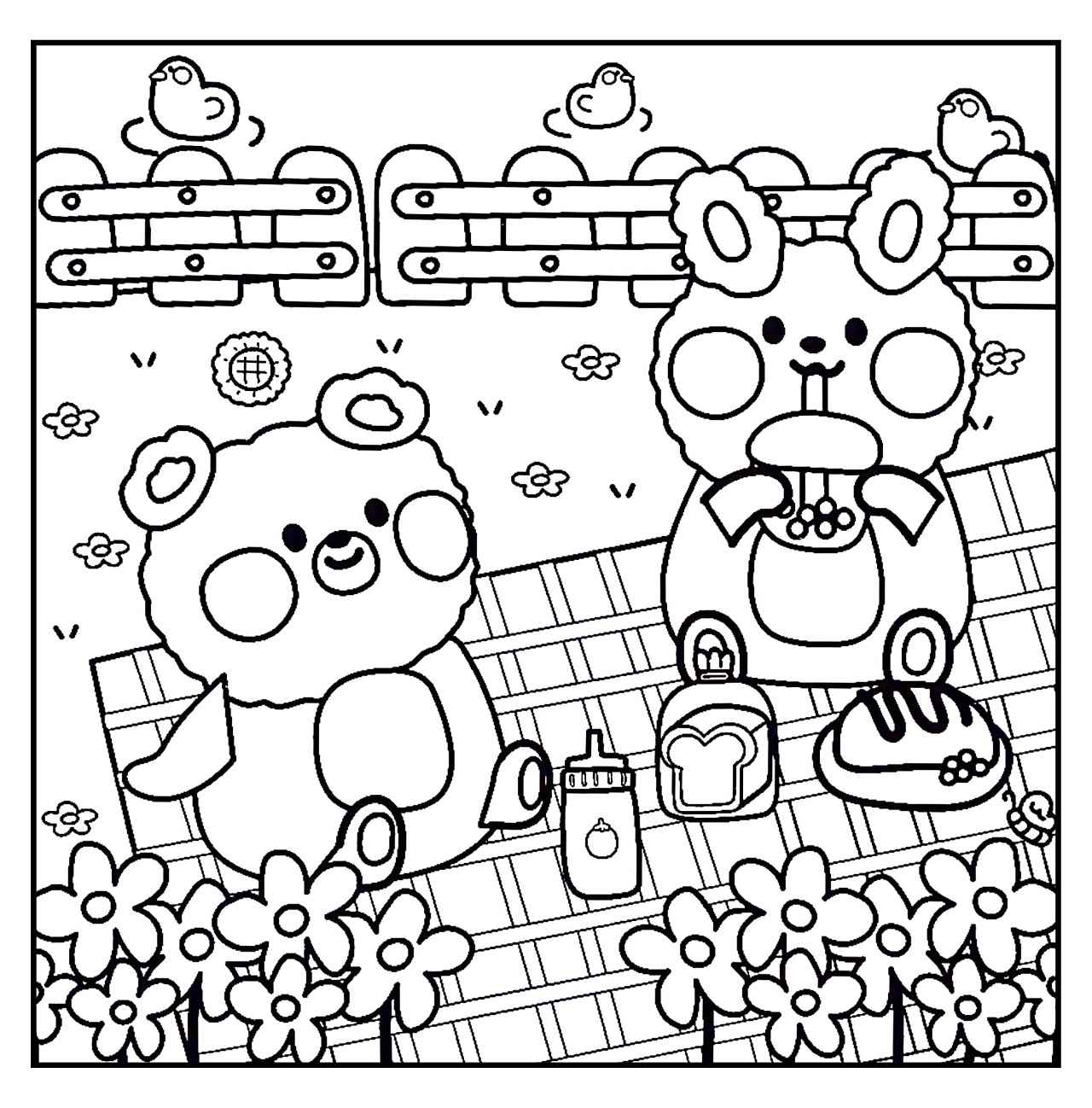 Desenho de Cozy Friends Desenho Colorir Imprimir 084