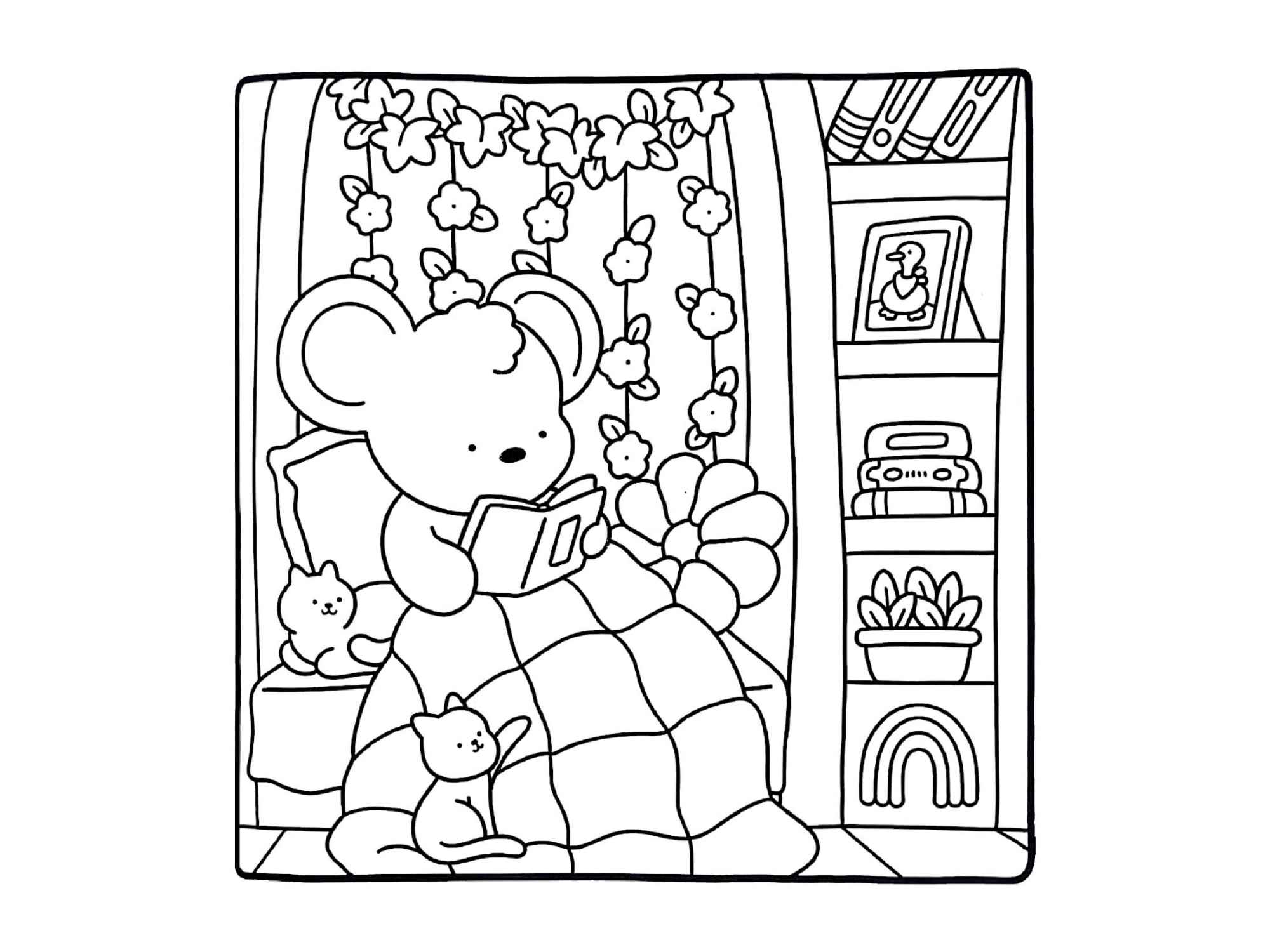 Desenho de Cozy Friends Desenho Colorir Imprimir 085