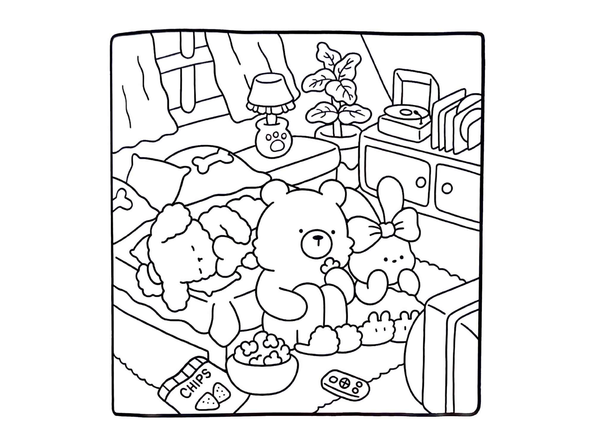 Desenho de Cozy Friends Desenho Colorir Imprimir 094