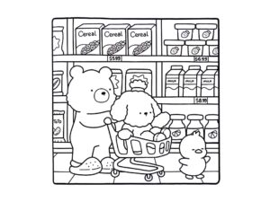 Desenho de Cozy Friends Desenho Colorir Imprimir 095