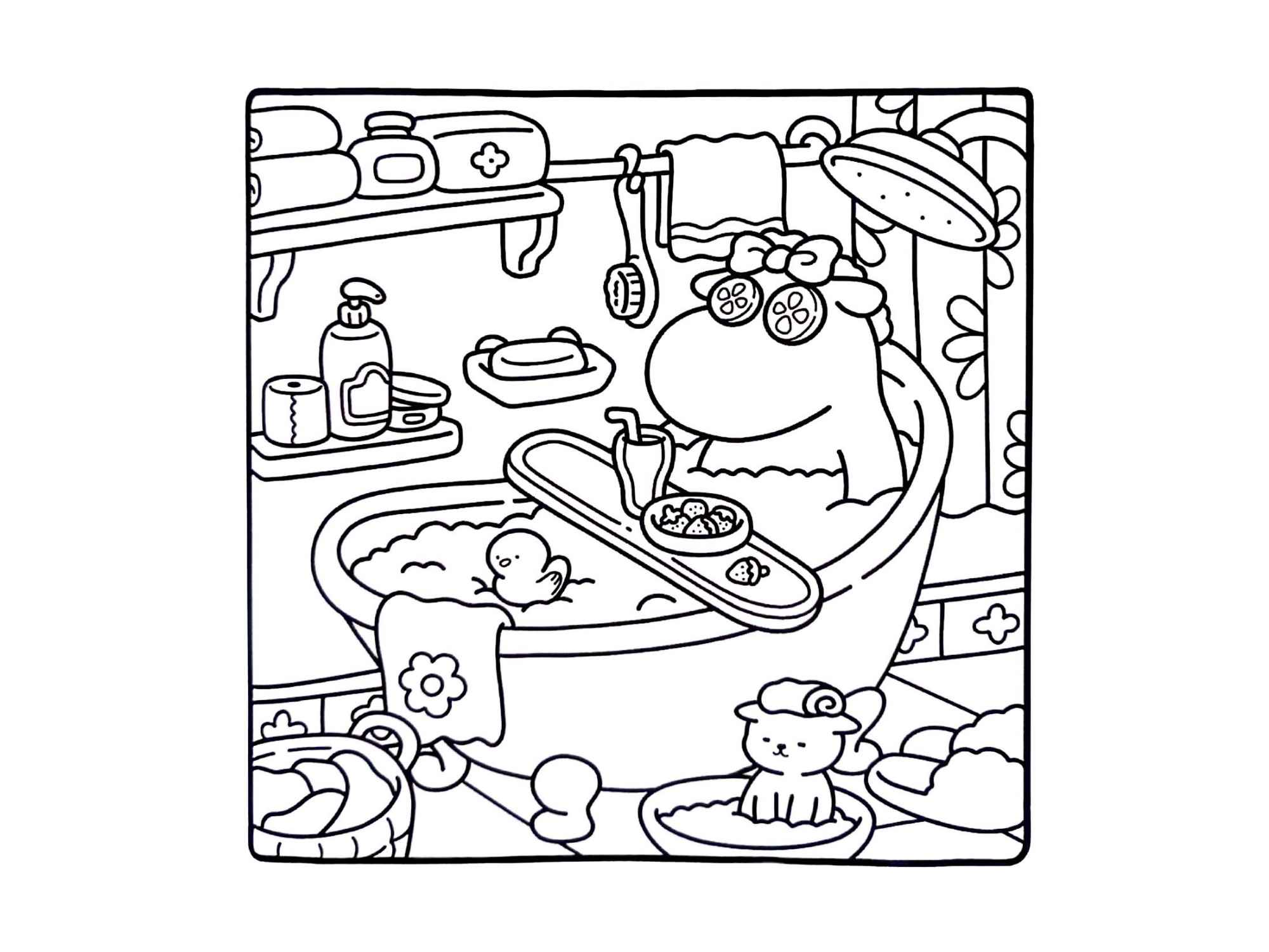 Desenho de Cozy Friends Desenho Colorir Imprimir 096