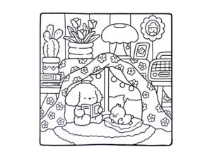 Desenho de Cozy Friends Desenho Colorir Imprimir 097