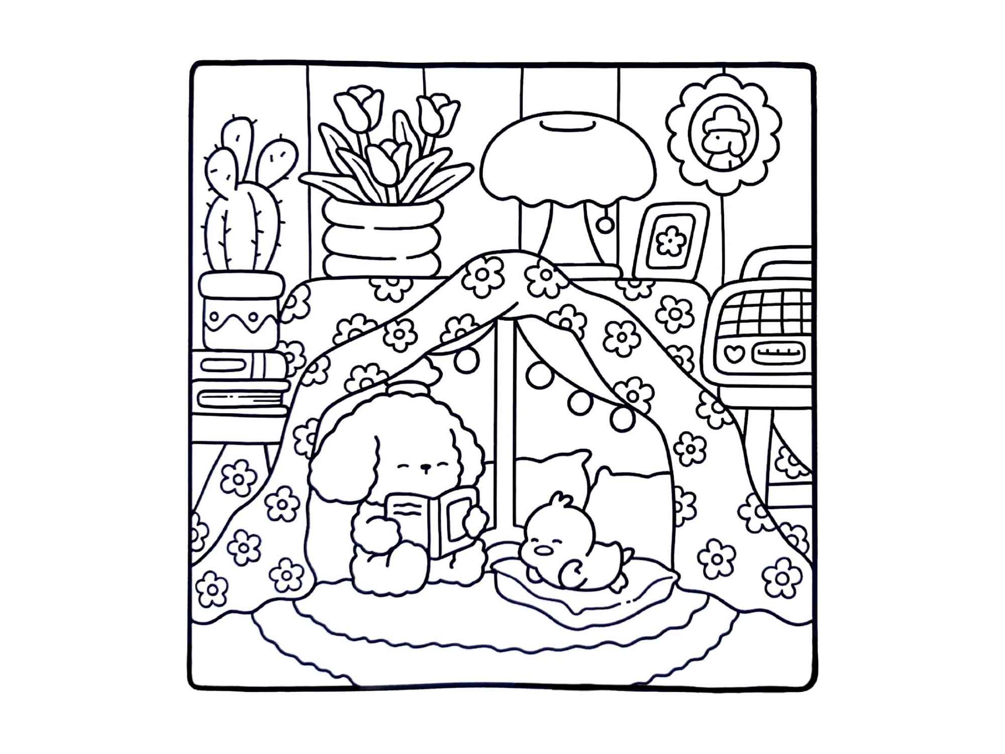 Desenho de Cozy Friends Desenho Colorir Imprimir 097