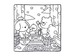 Desenho de Cozy Friends Desenho Colorir Imprimir 099